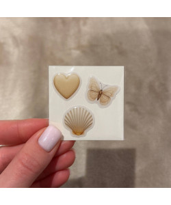 Об'ємний 3D стікер - Mini Beige (55)