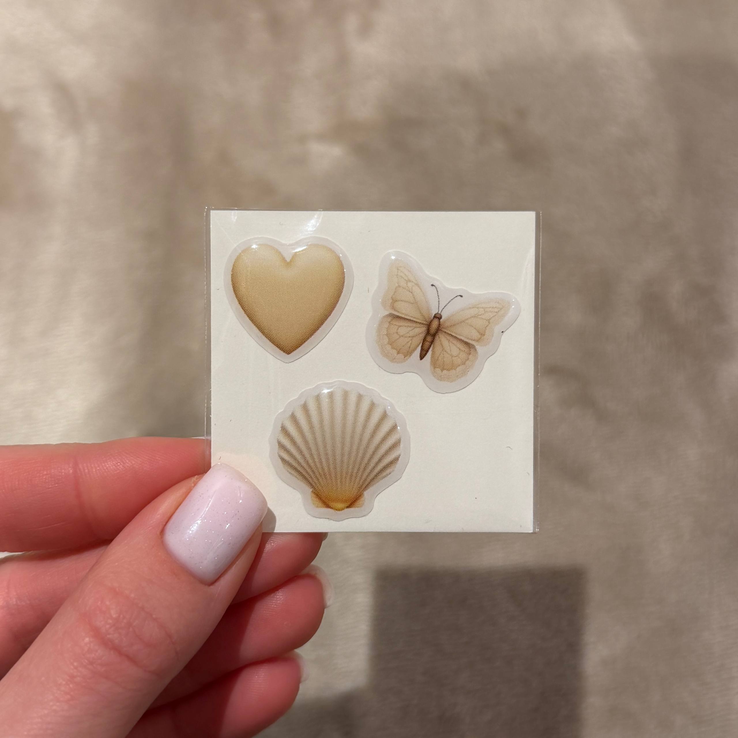 Объемный 3D стикер - Mini Beige (55)