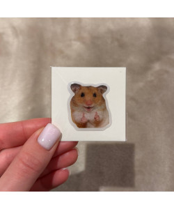 Об'ємний 3D стікер - Хом'як (58)