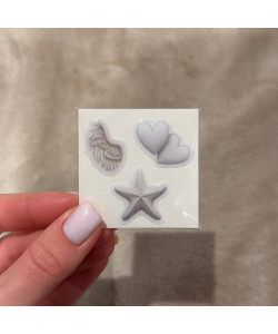 Об'ємний 3D стікер - Mini White (54)