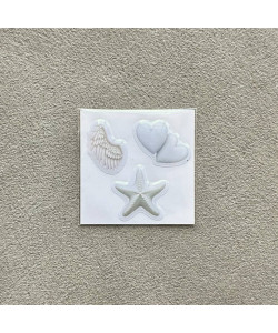 Об'ємний 3D стікер - Mini White (54)