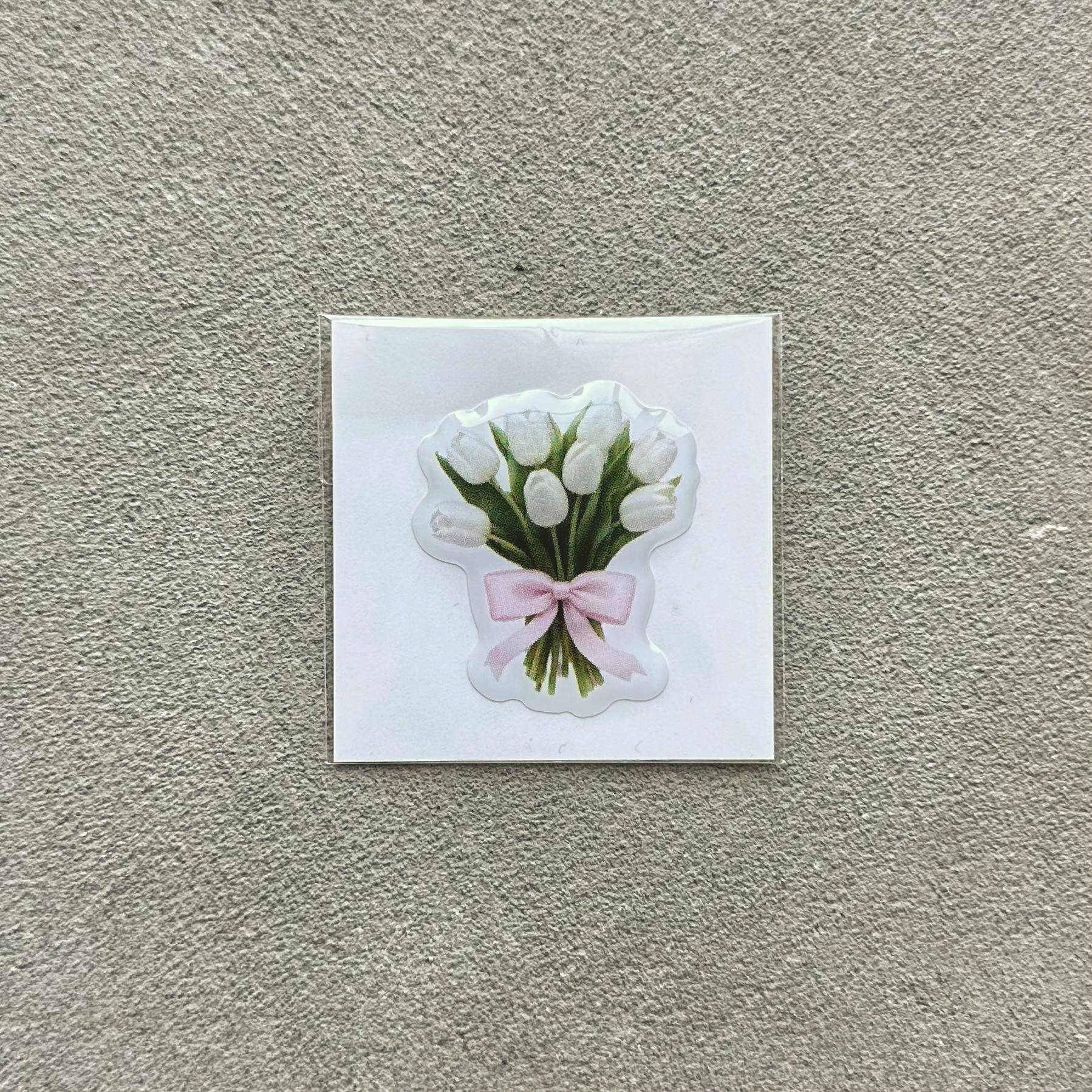 Об'ємний 3D стікер - Букетик (53)