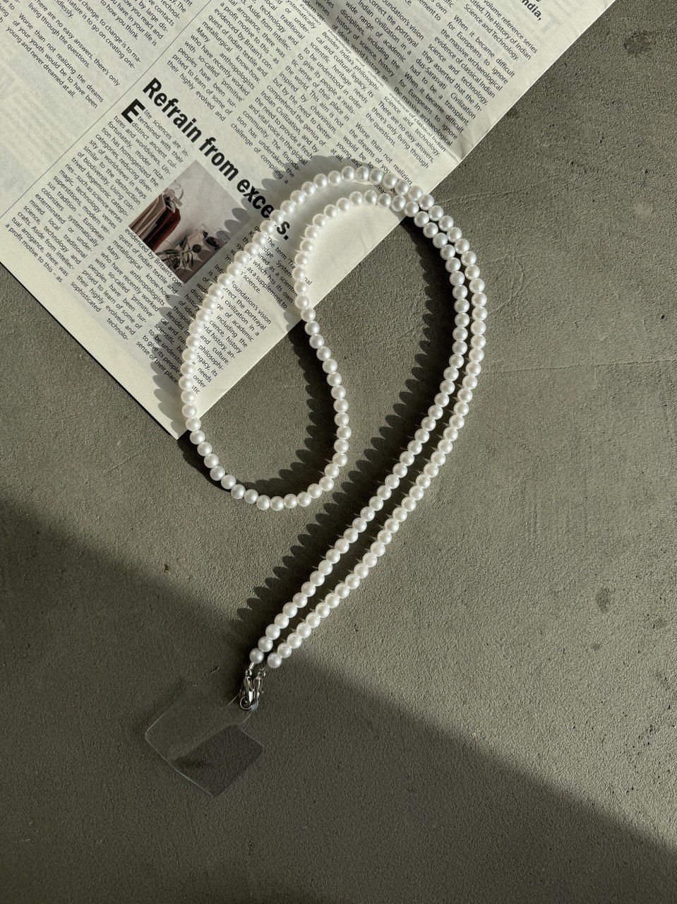 Лента Сrossbody для телефона с жемчужинами