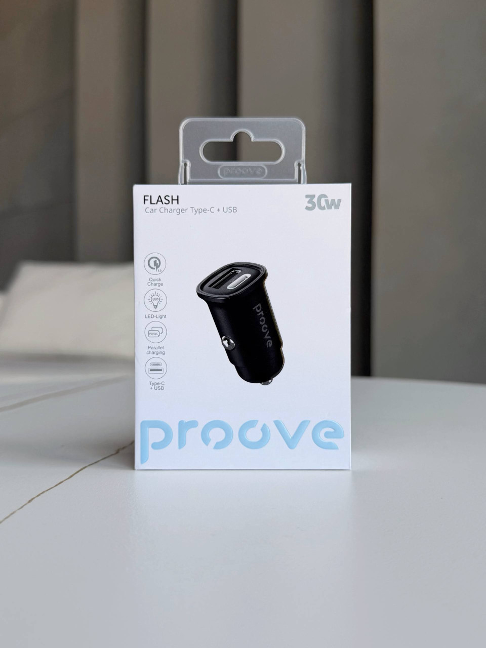 Автомобильное зарядное устройство Proove Flash 30W (USB-A+USB-C)