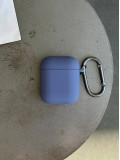 Чохол на AirPods 1/2 із мікрофіброю та карабіном Lavander Grey (12)