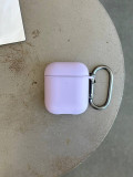 Чохол на AirPods 1/2 із мікрофіброю та карабіном Lilac Purple (14)
