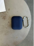 Чохол на AirPods 1/2 із мікрофіброю та карабіном Midnight Blue (02)