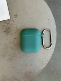 Чохол на AirPods 1/2 із мікрофіброю та карабіном Pine Green (16)