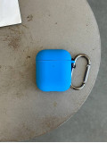 Чохол на AirPods 1/2 із мікрофіброю та карабіном Royal Blue (24)
