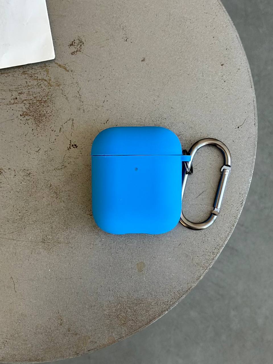 Чехол на AirPods 1/2 с микрофиброй и карабином Royal Blue (24)