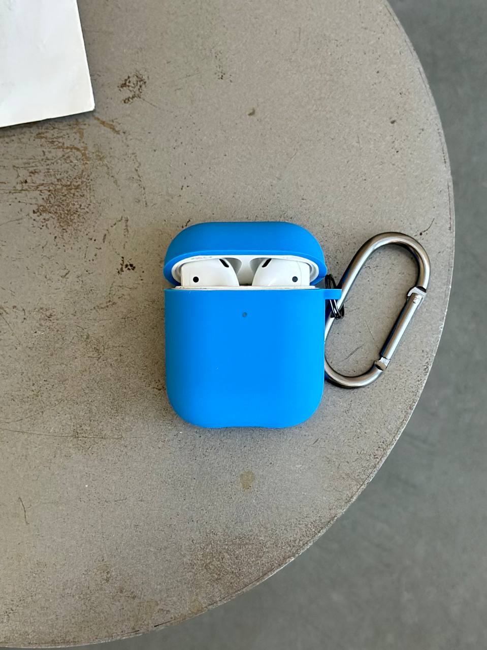 Чохол на AirPods 1 / 2 із мікрофіброю та карабіном Royal Blue (24)