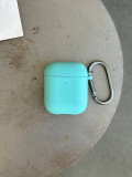 Чохол на AirPods 1/2 із мікрофіброю та карабіном Sea Blue (18)
