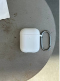 Чохол на AirPods 1/2 із мікрофіброю та карабіном White (15)