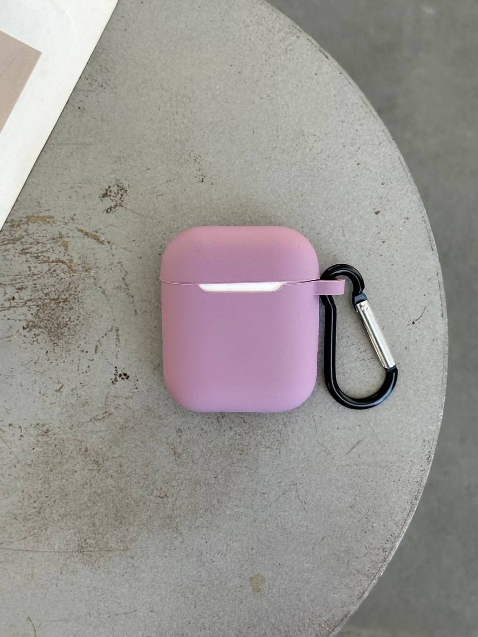 Чохол на AirPods 1/2 силіконовий із карабіном Blueberry (10)