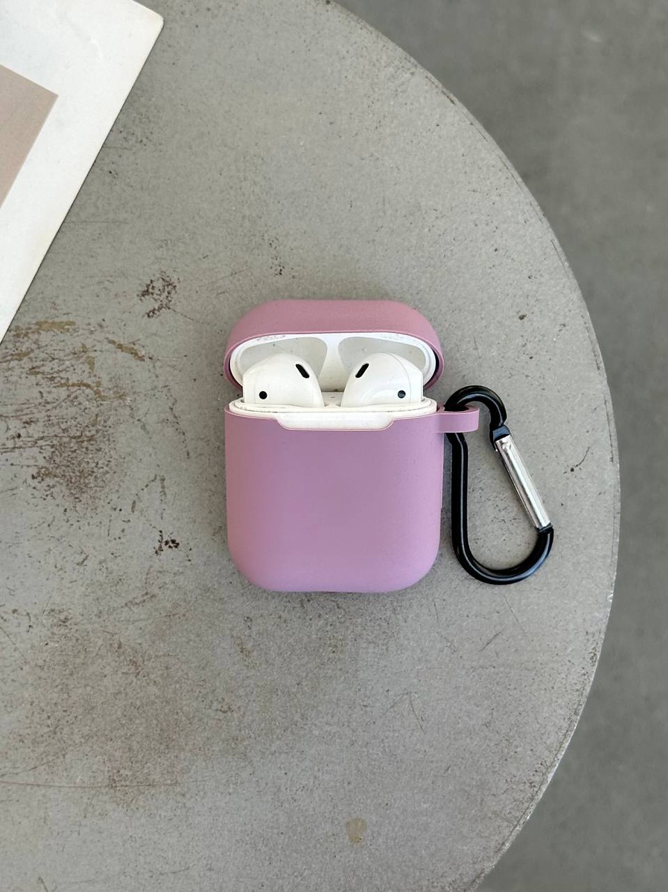 Чохол на AirPods 1 / 2 силіконовий із карабіном Blueberry (10)