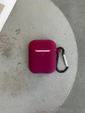Чохол на AirPods 1/2 силіконовий із карабіном Marsala (19)