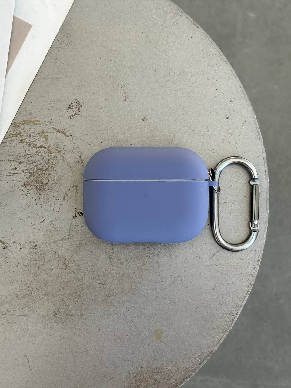 Чохол на AirPods Pro 2 із мікрофіброю та карабіном Lavander Grey (12)