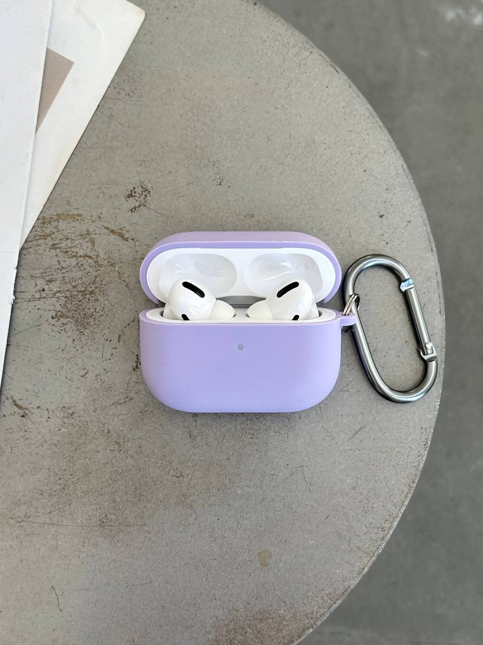 Чохол на AirPods Pro 3 із мікрофіброю та карабіном Lilac Purple (14)