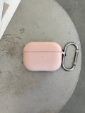 Чохол на AirPods 4 із мікрофіброю та карабіном Pink Sand (07)