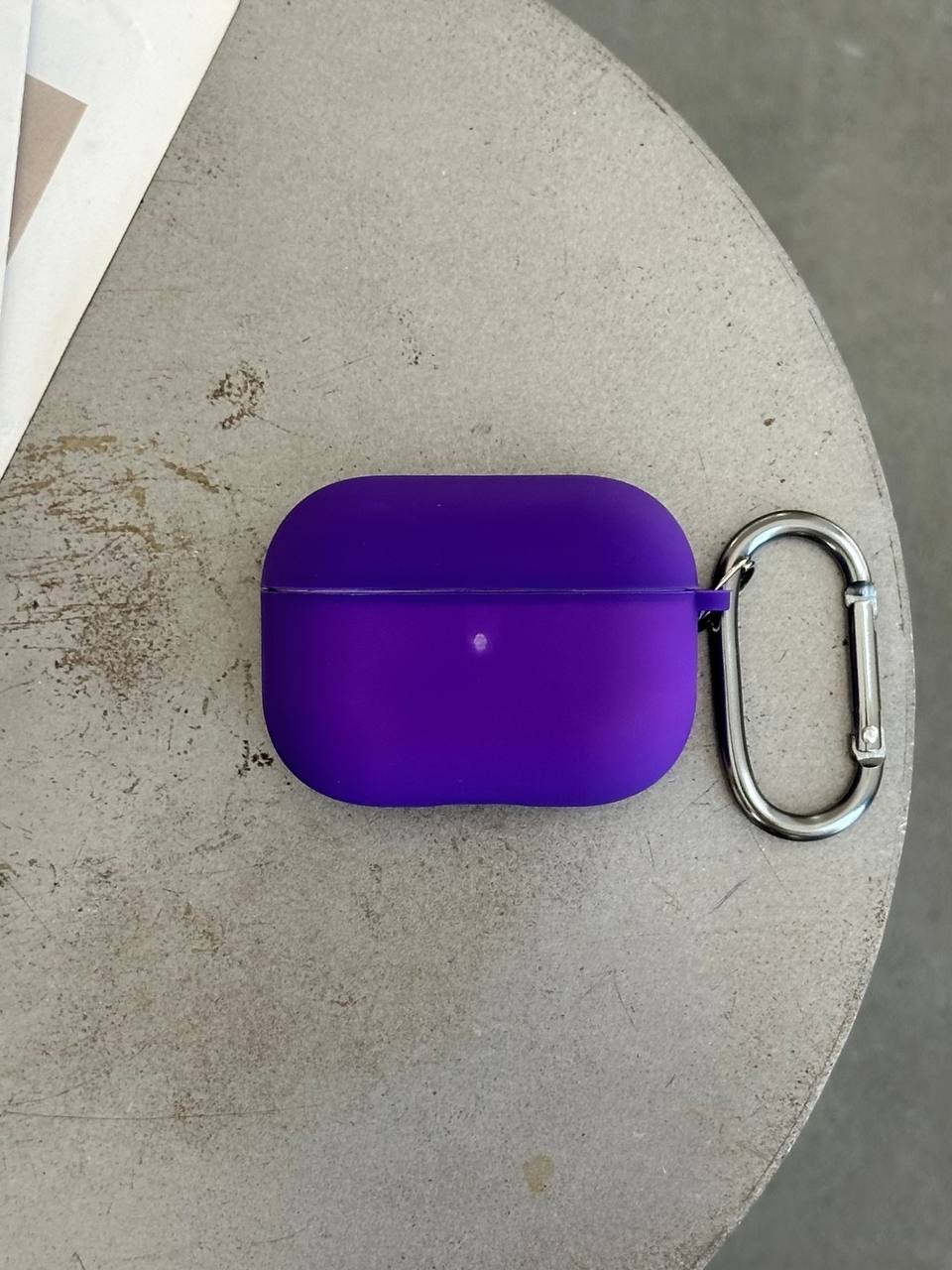 Чохол на AirPods 4 із мікрофіброю та карабіном Purple (11)