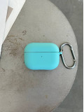 Чохол на AirPods 4 із мікрофіброю та карабіном Sea Blue (18)