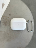 Чохол на AirPods 4 із мікрофіброю та карабіном White (15)