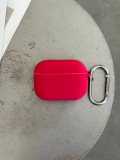Чохол на AirPods 4 із мікрофіброю та карабіном Wine Red (21)