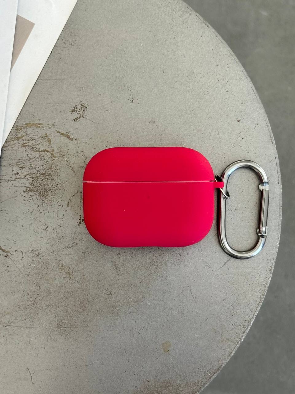 Чохол на AirPods 4 із мікрофіброю та карабіном Wine Red (21)