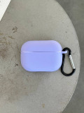Чохол на AirPods Pro силіконовий із карабіном Elegant Purple (13)