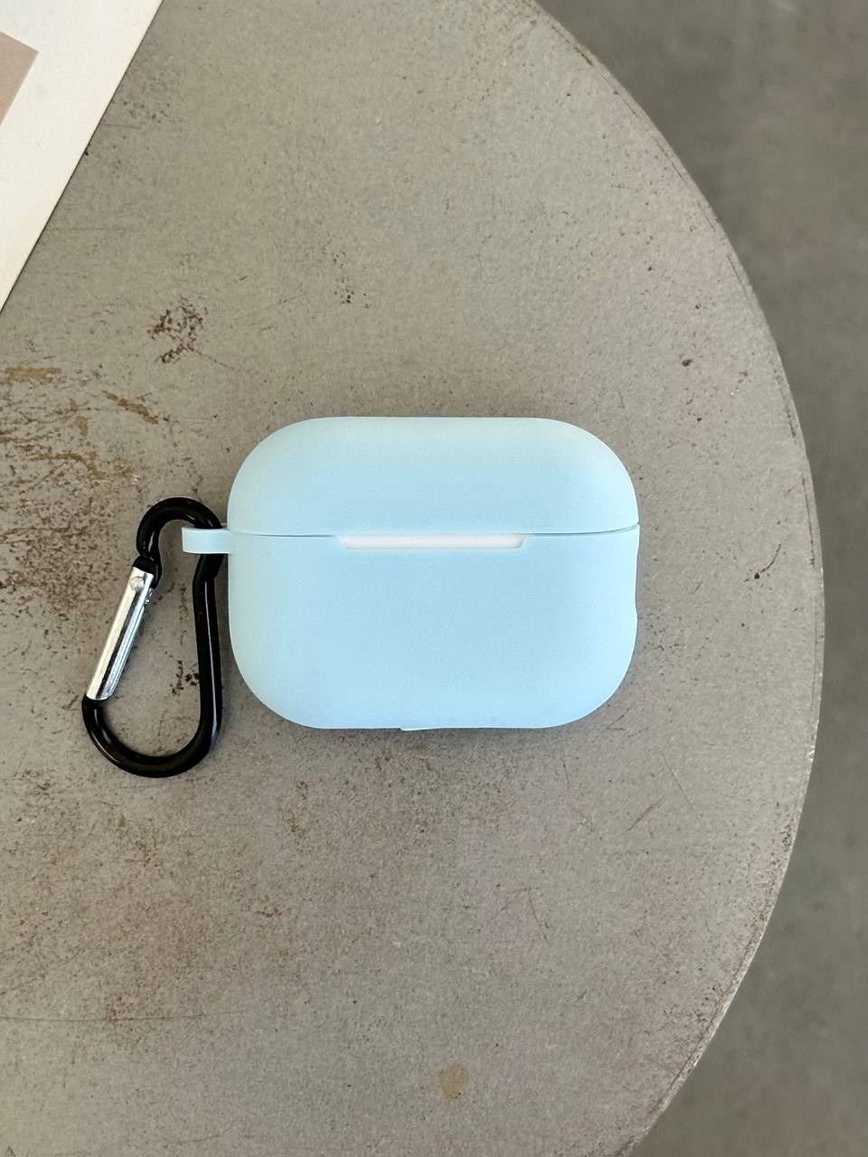 Чохол на AirPods Pro 2 силіконовий із карабіном Sky Blue (15)