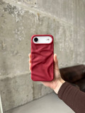 Чохол матовий хвилястий Wave Case на iPhone 17 Air Wine Red (10)