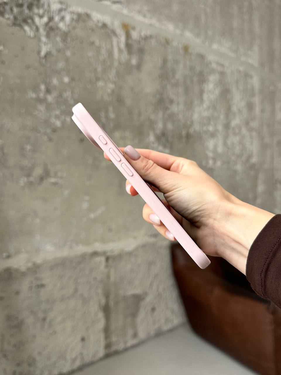 Чохол Silicone case з відкритою камерою на iPhone 17 Air Chalk Pink (27)