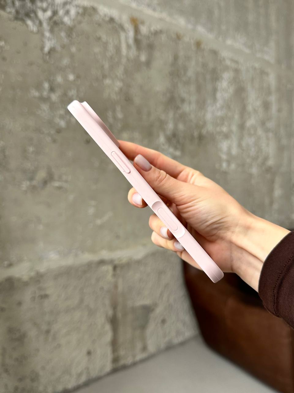 Чохол Silicone case з відкритою камерою на iPhone 17 Air Chalk Pink (27)