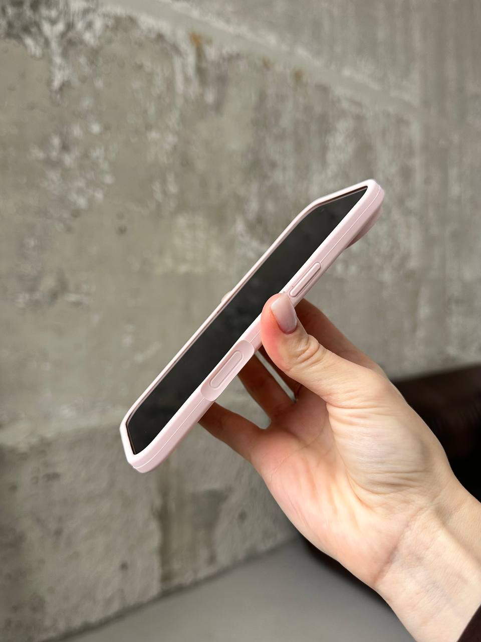 Чохол Silicone case з відкритою камерою на iPhone 17 Air Chalk Pink (27)