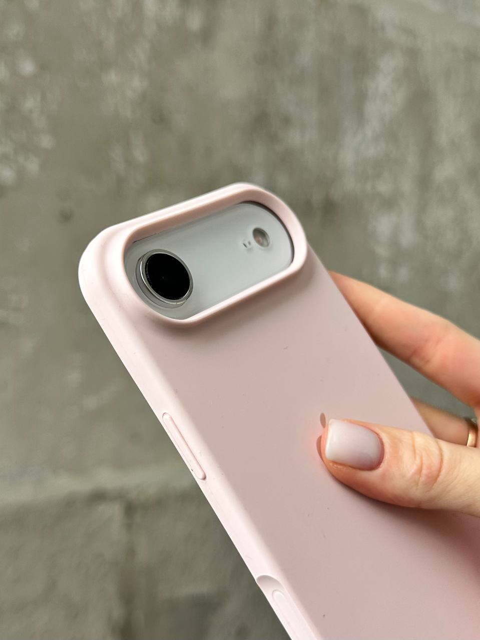 Чохол Silicone case з відкритою камерою на iPhone 17 Air Chalk Pink (27)