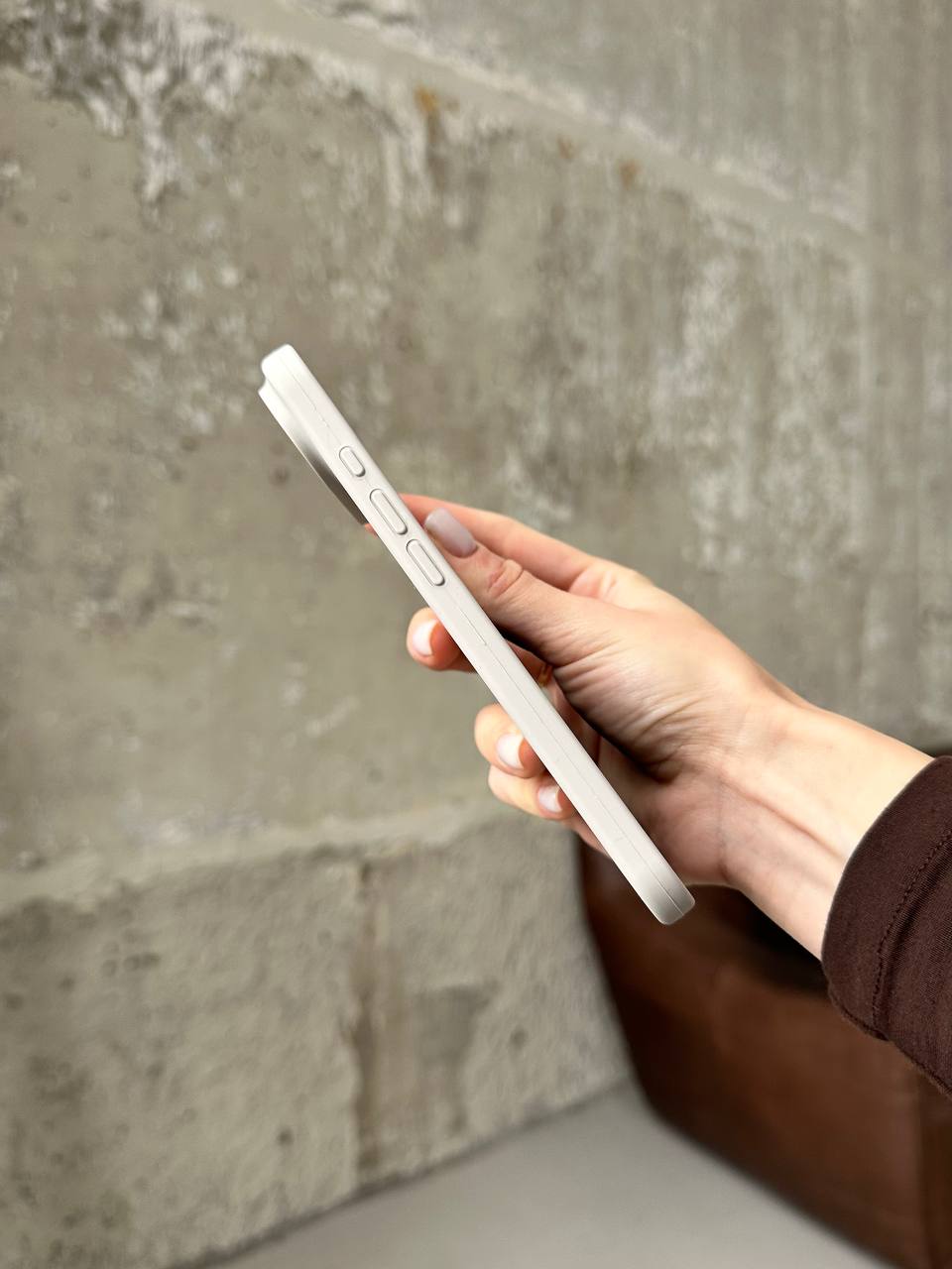 Чехол Silicone case с открытой камерой на iPhone 17 Air Stone (15)