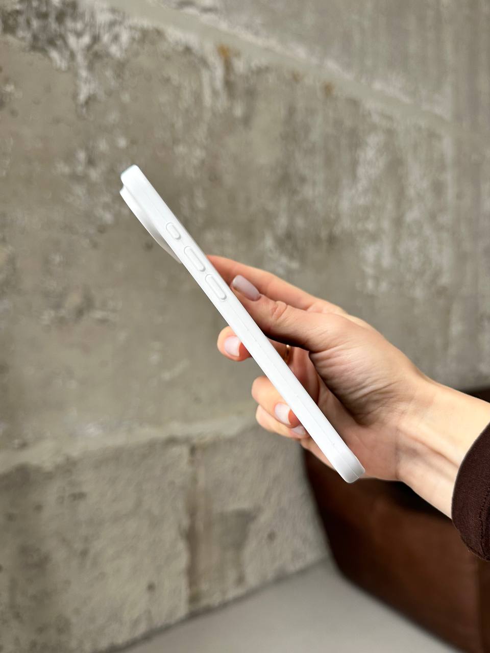 Чехол Silicone case с открытой камерой на iPhone 17 Air White (03)