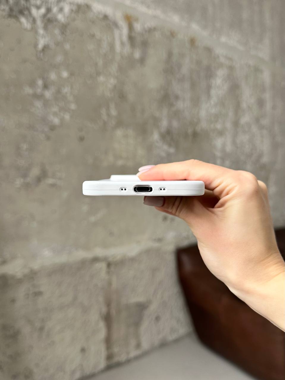 Чехол Silicone case с открытой камерой на iPhone 17 Air White (03)