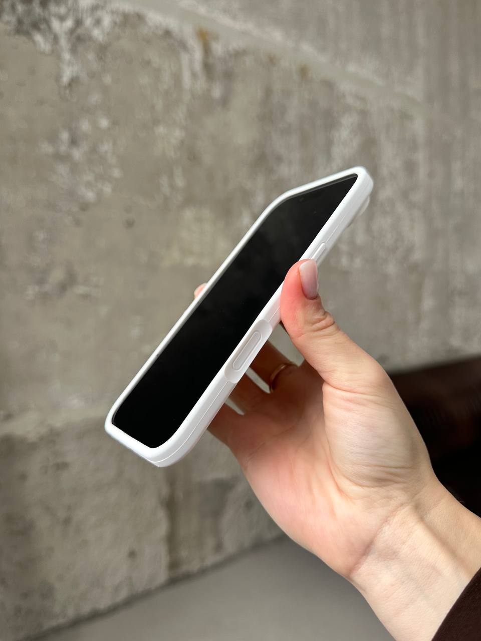 Чехол Silicone case с открытой камерой на iPhone 17 Air White (03)