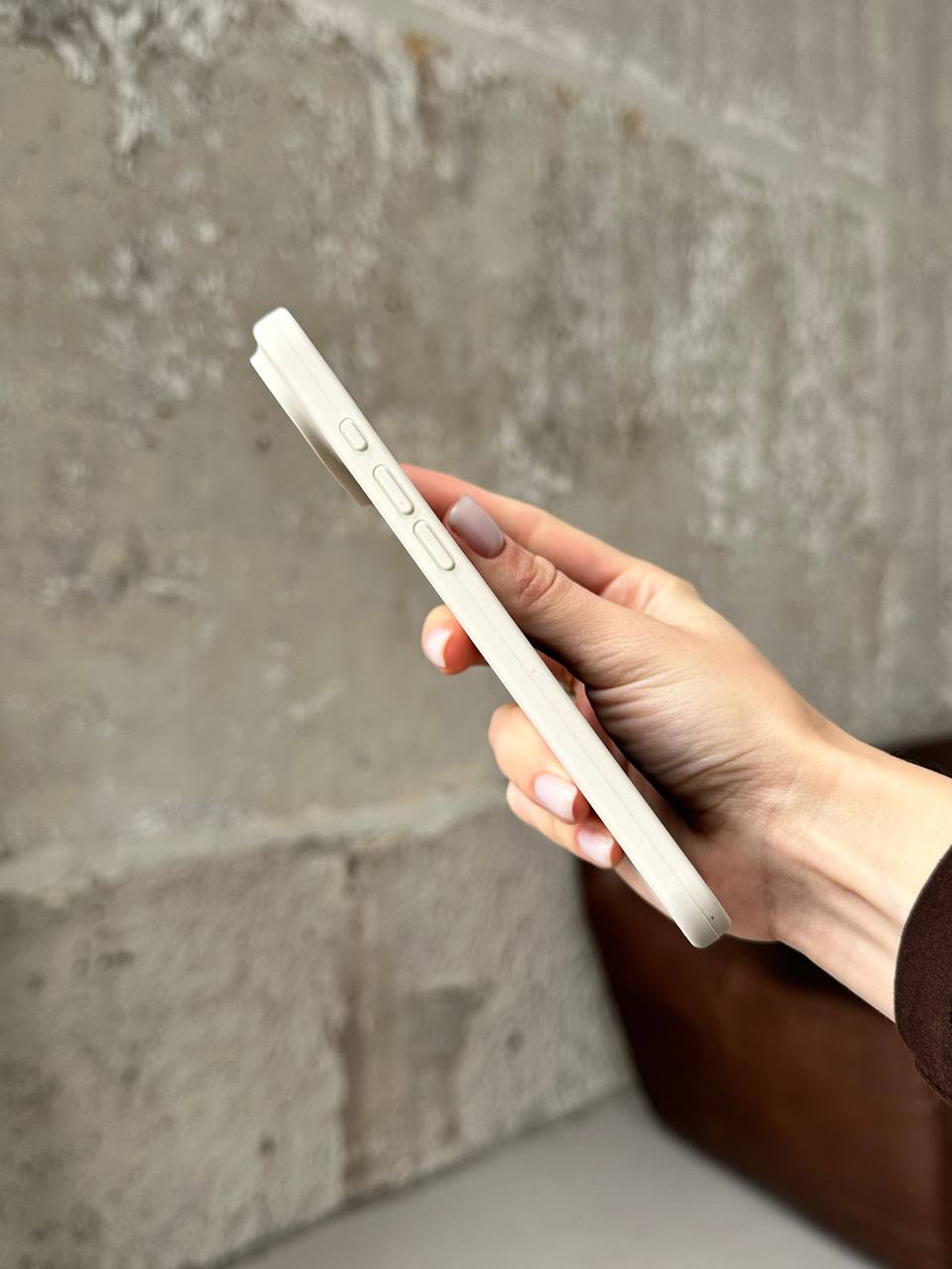 Чохол Silicone case з відкритою камерою на iPhone 17 Air Beige (16)