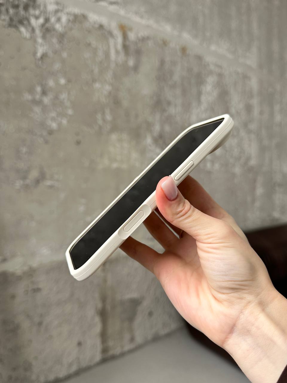 Чохол Silicone case з відкритою камерою на iPhone 17 Air Beige (16)