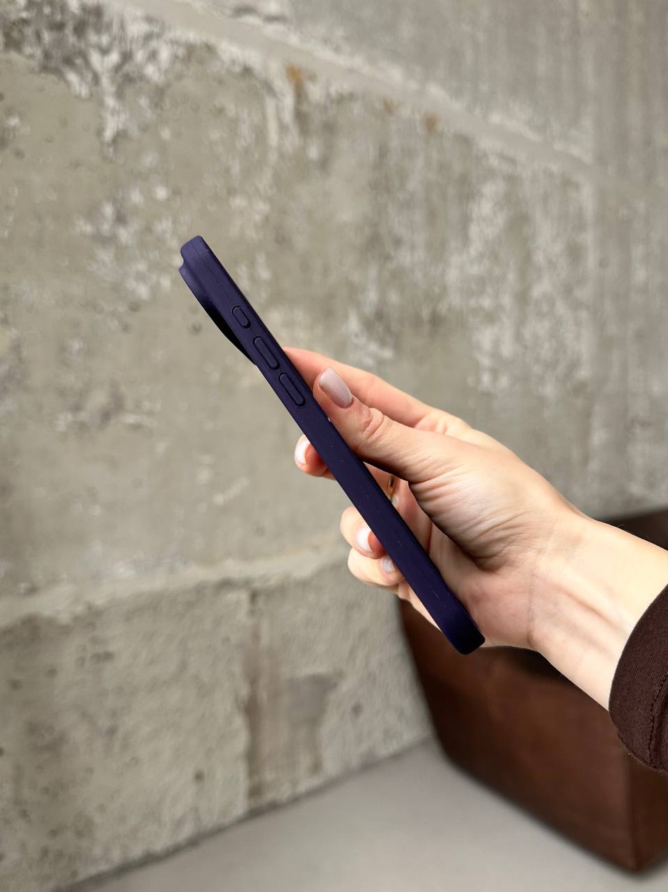 Чохол Silicone case з відкритою камерою на iPhone 17 Air Elderberry (32)