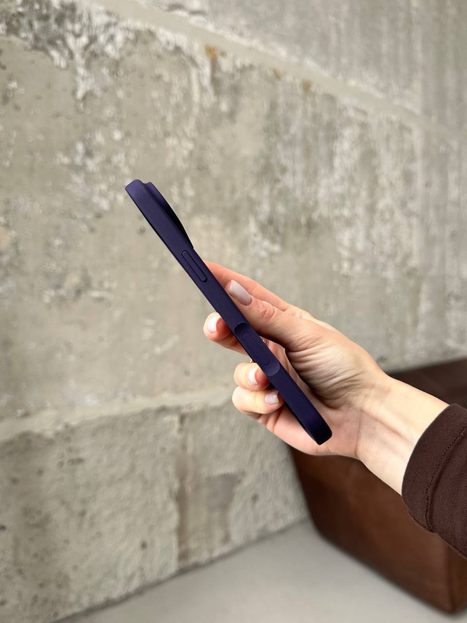 Чохол Silicone case з відкритою камерою на iPhone 17 Air Elderberry (32)