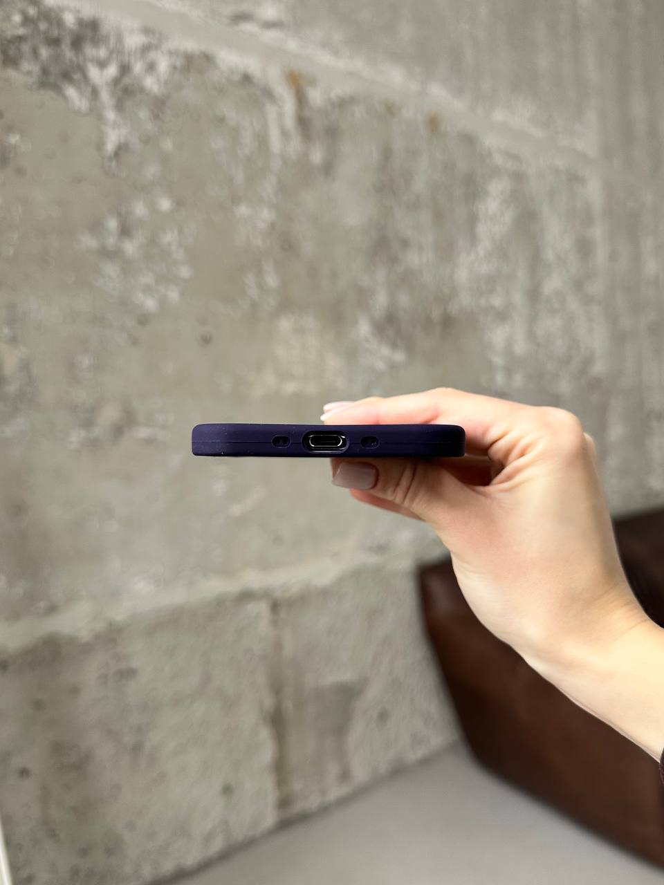 Чохол Silicone case з відкритою камерою на iPhone 17 Air Elderberry (32)