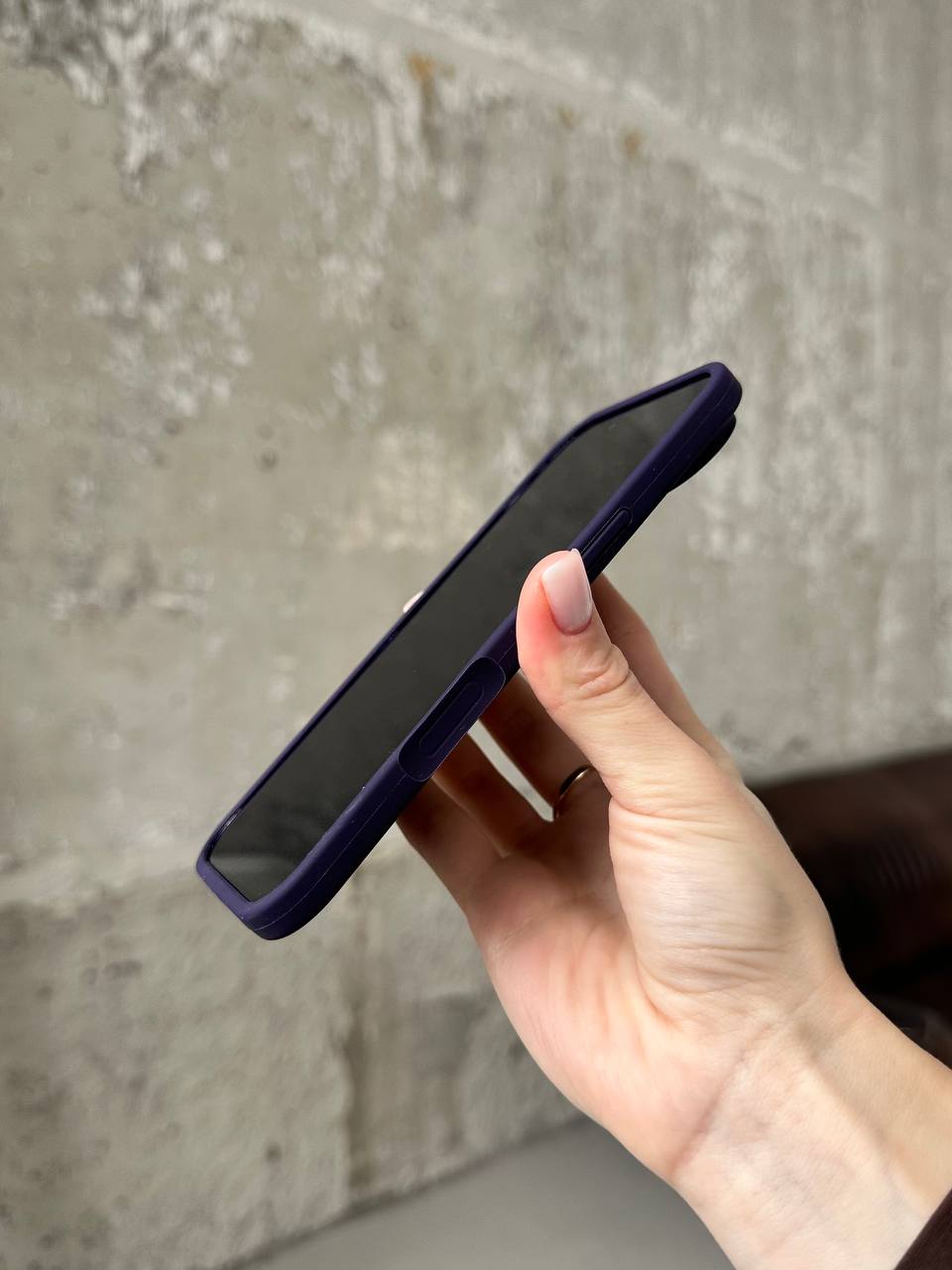 Чохол Silicone case з відкритою камерою на iPhone 17 Air Elderberry (32)