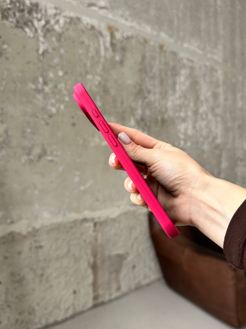 Чохол Silicone case з відкритою камерою на iPhone 17 Air Wine Red (02)