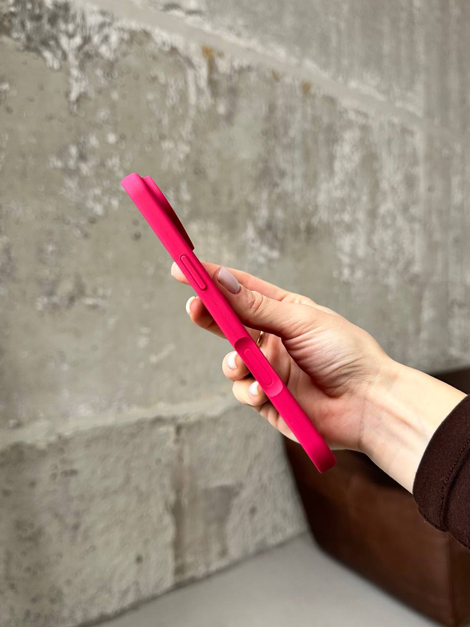 Чохол Silicone case з відкритою камерою на iPhone 17 Air Wine Red (02)