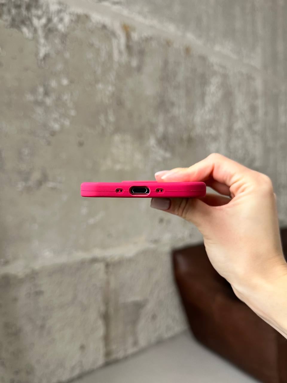 Чохол Silicone case з відкритою камерою на iPhone 17 Air Wine Red (02)