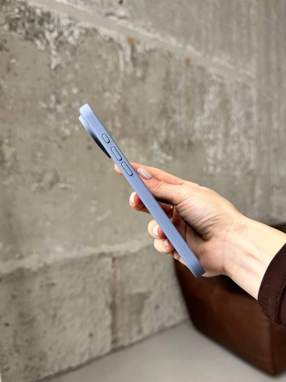 Чохол Silicone case з відкритою камерою на iPhone 17 Air Lavander Grey (17)