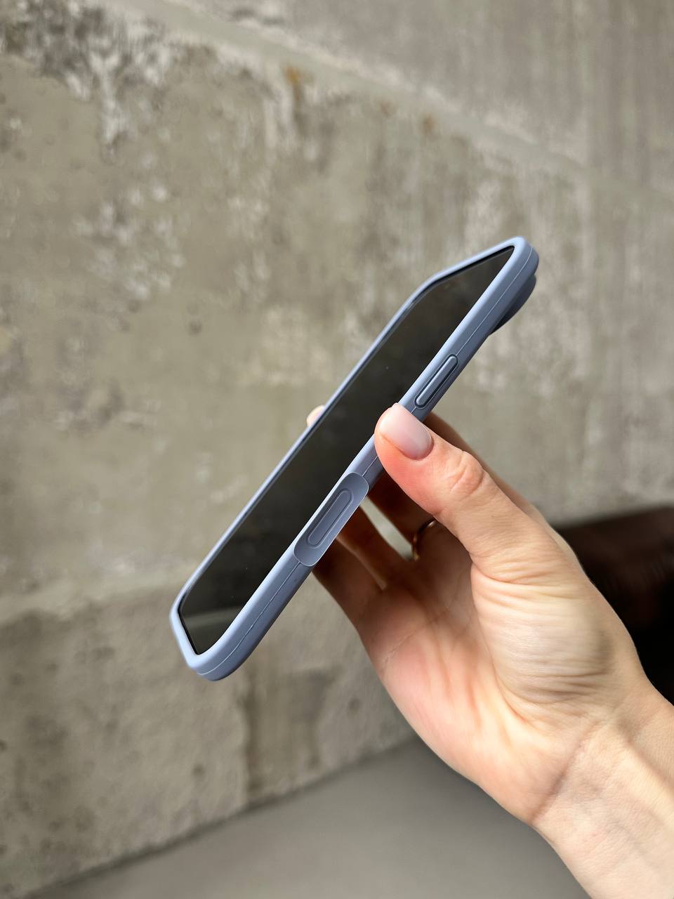 Чохол Silicone case з відкритою камерою на iPhone 17 Air Lavander Grey (17)